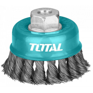 Perie sarma tip cupa - fir rasucit - 75mm