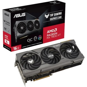 Placa video Asus TUF Gaming Radeon RX7800, 16 Gb, GDR6, Aura Sync, GPU Tweak III, NM/ TUF-RX7800XT-O16GGAM, Negru - Img 1