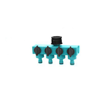 Ramificatie cu robineti Total THHC604101/NM , 4 cai, reductor 1"-3/4", Verde - Img 1