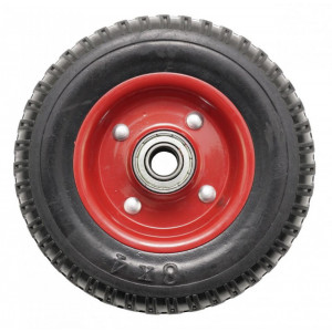 Roata carucior - mare - cauciuc brut striat - rulment - 250-4 (8")