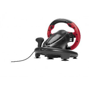 Volan SpeedLink Trailblazer pentru PS3, PS4, PC, Xbox One, schimbator de viteze, 13 butoane, 7 ventuze, vibratii, NM/ SL-450500-BK, Negru-Rosu - Img 4