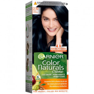 Vopsea de par permanenta cu amoniac Garnier Color Naturals 2.10 Negru Albastrui, 110 ml