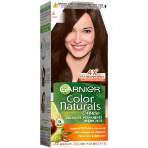 Vopsea de par permanenta cu amoniac Garnier Color Naturals 4 Saten, 110 ml