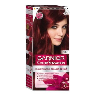 Vopsea de par permanenta cu amoniac Garnier Color Sensation 4.6 Rosu Inchis Intens, 110 ml