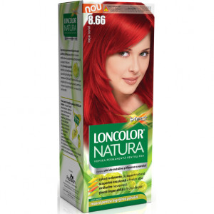 Vopsea de par permanenta Loncolor Natura 8.66 Rosu coral, 100 ml