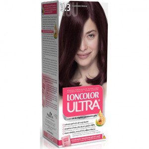 Vopsea de par permanenta Loncolor Ultra 3.3 Castaniu Violin, 100 ml