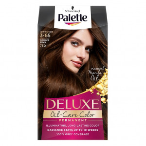 Vopsea de par permanenta Palette Deluxe 3-65(750) Saten Ciocolatiu, 130 ml
