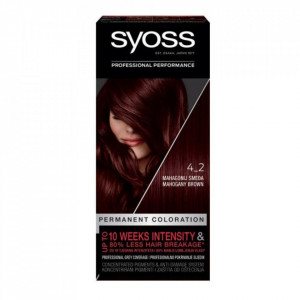 Vopsea de par permanenta Syoss Color Baseline 4-2 Mahon, 115 ml