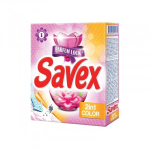 Detergent automat pudra Savex 2 in 1 Color, 3 spalari, 300 g, Multicolor
