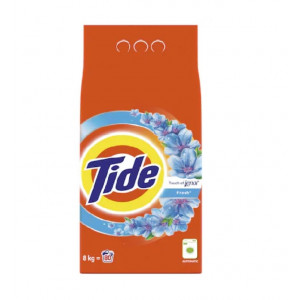 Detergent automat pudra Tide 2 in 1 Lenor Touch, 80 spalari, 8 kg, Portocaliu - Img 1