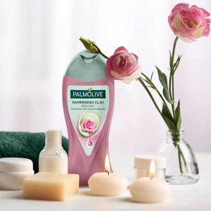 Gel de dus Palmolive argila&ulei de trandafiri 250 ml - Img 3