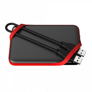 HDD extern portabil Silicon Power Armor A62, 2TB, military grade shockproof, waterproof, USB 3.1 Gen 1, NM/ SP020TBPHD62SS3K, Negru/Rosu