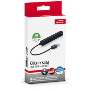 Hub USB SpeedLink Snappy Slim 4 porturi USB 2.0, 480 Mb/s, NM/ SL-140000-BK, Negru - Img 2
