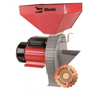 Moara electrica pentru cereale, legume si fructe Blade MR0003/NM, 2.7 Kw, 200 kg/h, 3000 Rpm, cuva metalica mare, Rosu/Gri - Img 2