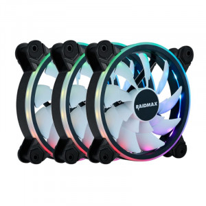 Pachet 3 x Ventilator PC Raidmax ARGB 120MM - Img 2