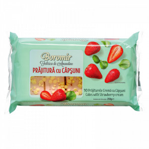 Prajitura cu crema de capsuni Boromir 250g, NM25299