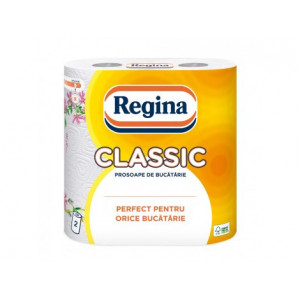 Prosoape de bucatarie Regina Classic, 2 role, 2 straturi, Alb