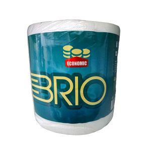 Prosop de bucatarie Brio, 1 rola, 2 straturi, 190 foi, rola 50 m, Alb