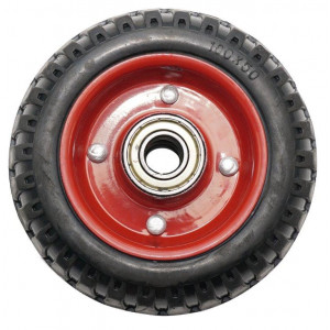 Roata carucior - medie - cauciuc brut striat - rulment - 160x50 (6")