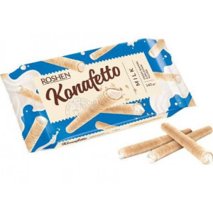 Rulouri umplute cu crema de lapte Roshen Konafetto 140g, NM21902
