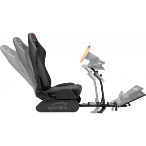Simulator cabina masina de curse Speedlink Payze, structura din metal, scaun din piele, include unelte pentru asamblare, Negru - Img 2