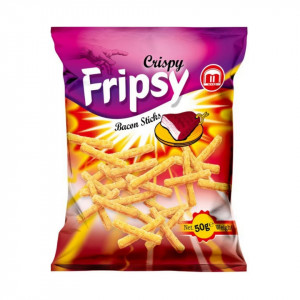Snack Fripsy cu aroma de bacon 50g, NM25746