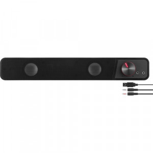 Soundbar 2.0 Speedlink BRIO Stereo, 12 W, 80Hz-18KHz, Negru - Img 1
