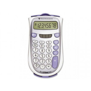 TEXAS INSTRUMENTS TI-1706 SV, 8-digit, giant SuperView display and dual power, change sign (+/-)