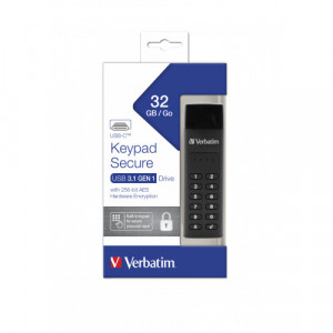 VERBATIM KEYPAD SECURE USB-C 3.1 32GB