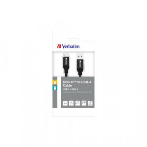 VERBATIM USB-C to USB-A Cable Sync&Charge 100cm Black