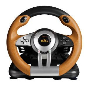 Volan Racing SpeedLink Drift O.Z pentru PC, force-feedback, 12 butoane, steering lock de 180°, NM/ SL-6695-BKOR-01, Negru-Portocaliu - Img 1
