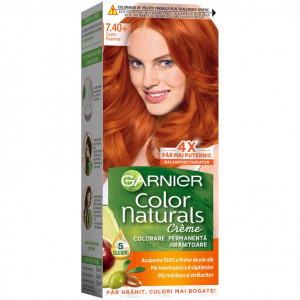 Vopsea de par permanenta cu amoniac Garnier Color Naturals 7.40 Cupru Pasional, 110 ml