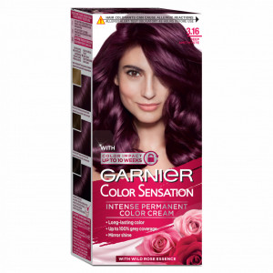 Vopsea de par permanenta cu amoniac Garnier Color Sensation 3.16 Ametist Profund, 110 ml