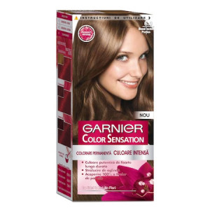 Vopsea de par permanenta cu amoniac Garnier Color Sensation 6.0 Blond Inchis Pretios, 110 ml