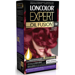 Vopsea de par permanenta Loncolor Expert Oil Fusion 7.62 Rosu Intens, 100 ml