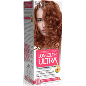 Vopsea de par permanenta Loncolor Ultra 7.44 Aramiu Intens, 100 ml