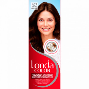 Vopsea de par permanenta Londa 4/77 Saten auriu, 110ml