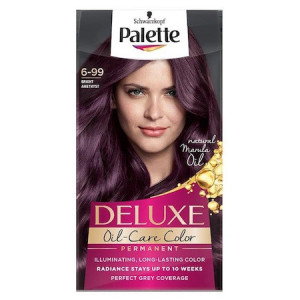 Vopsea de par permanenta Palette Deluxe Oil-Care 6-99 Ametist Luminos,135 ml