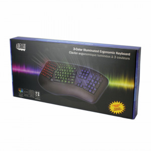 Adesso Tru-Form 150  3-Color Illuminated Ergonomic keyboard USB - Img 11