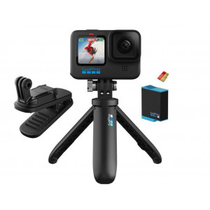 Camera de actiune GoPro Hero10 Black Bundle, 5.3K, 23MP, clip magnetic, mini trepied, card SD 32GB, NM/ CHDRB-101-CN, Negru - Img 1