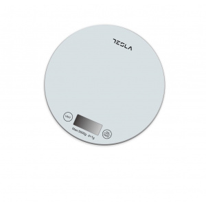 Cantar de bucatarie din sticla Tesla, 5kg, ecran LCD, functie Tara, NM/ KS200W, Alb - Img 2