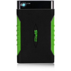 Hard Disk portabil Silicon Power Armor A15 1 TB, 2.5 inch, USB 3.0, NM/ SP010TBPHDA15S3K, Negru/Verde - Img 1