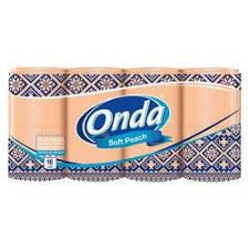Hartie igienica Onda, Soft Peach, 3 straturi, 8 role, Portocaliu