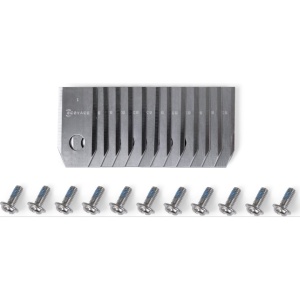 Kit 12 lame pentru robot cositor GOAT G1 Ecovacs, suruburi incluse, NM/ MBK120001, Argintiu - Img 1