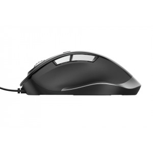 Mouse optic ergonomic cu fir Trust Fyda, 600 - 5000 dpi, 6 butoane, NM/ 23808, Negru - Img 2