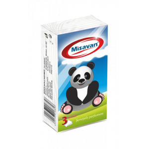 Servetele nazale Misavan Parfumate, 3 straturi, 10 pachete, Alb - Img 2