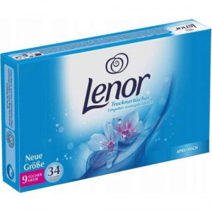 Servetele parfumate Lenor April Fresh, 34 bucati, Albastru