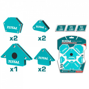 Set 7 coltare magnetice pentru sudura Total TAMWH7006/NM, unghiuri 30 - 135°, Verde