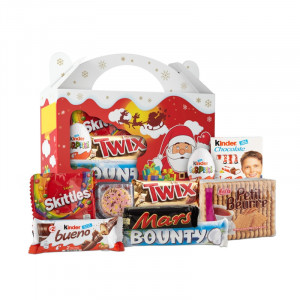 Set Cutie cadou copii Crocodile Dundee- Ou Kinder, Kinder Bueno, Kinder Chocolate, Twix, Bounty, Eti Puff, Bomboane, Cutie cadou