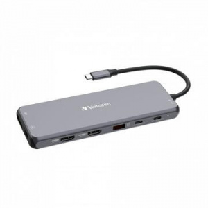 Statie pro docking Verbatim, 15 porturi CDS-15, USB-C, NM/ 32171, Negru